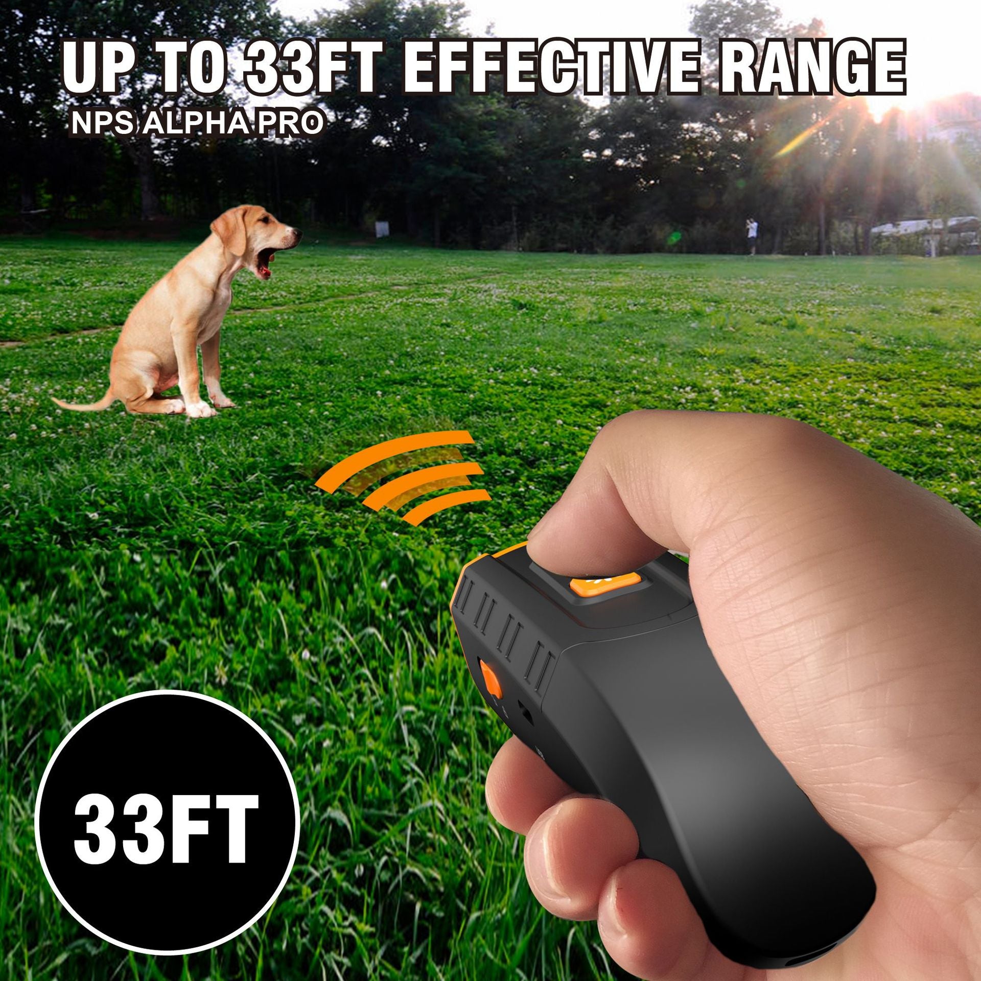 Handheld Ultrasonic Dog Repeller with Triple-Core Power