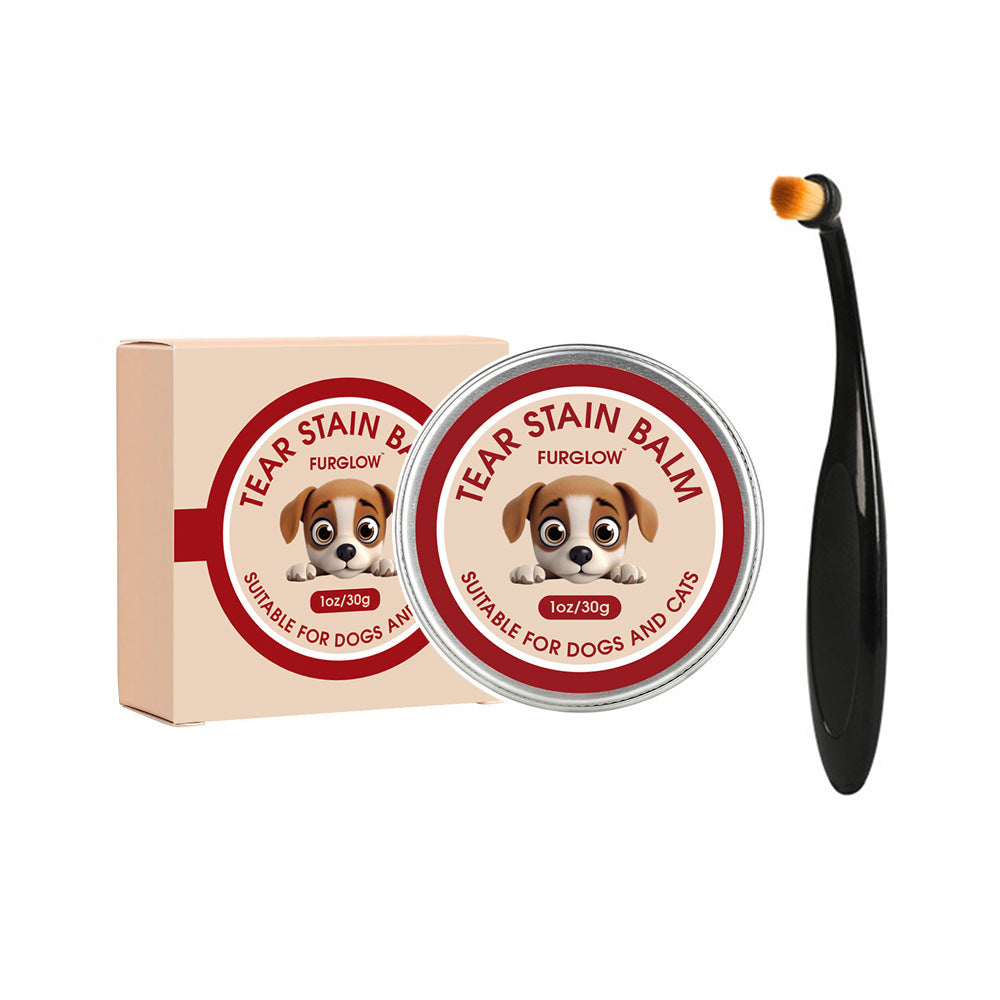 Pet Tear Stain Remover Cream with Brush, Gentle Eye Area Care