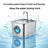 304 Stainless Steel Pet Water Fountain with Faucet Spout and Viewing Window, 2.2L or 3.2L
