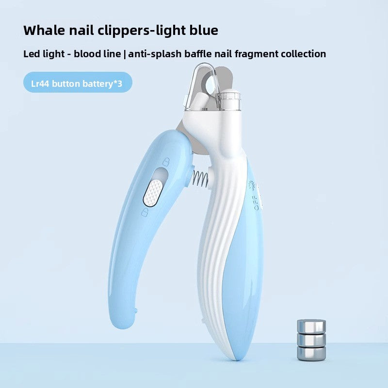 Pastel LED Nail Clippers for Cats and Dogs, Stainless Steel