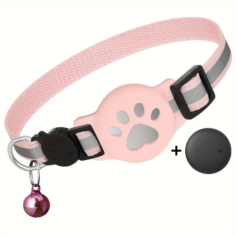Breakaway cat collar with Bluetooth locator tag in silicone holder, product image 19