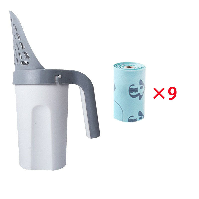 Detachable Cat Litter Shovel with Optional Waste Bag Rolls