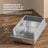 Stainless Steel Top Entry Cat Litter Box with Lid, Semi-Enclosed