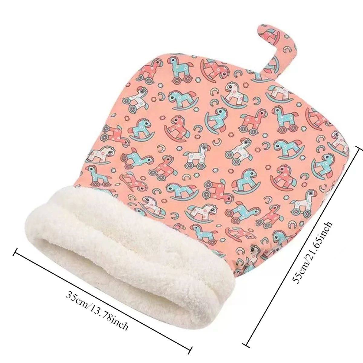Warm enclosed cat sleeping bag bed, alternative angle view