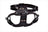 Brown leather dog chest harness with adjustable chest and neck straps, view 14