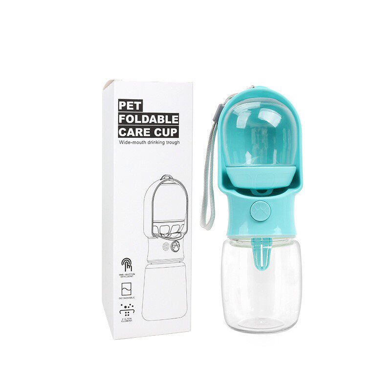 Dual-Use Portable Pet Travel Cup for Water and Food in Small or Large Sizes