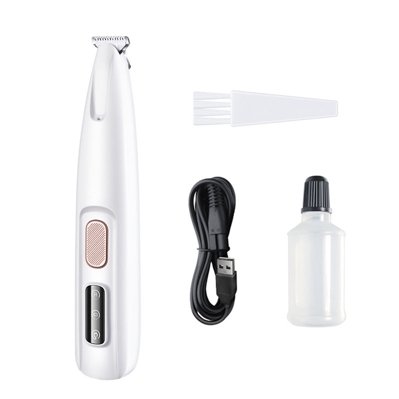Mini Cordless Pet Hair Trimmer with LED, Paw and Face Shaver