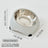 White raised tilted cat bowl with stainless steel dish, view 12