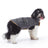 Waterproof padded British style dog winter coat in Pink Grey Dot, material detail