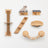 Wall-mounted wooden cat furniture with sisal, product overview photo