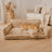 Soft plush four season pet bed in camel, product image 1