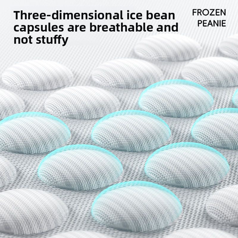 Summer dog bed with removable ice-feel cooling pad in grey, photo 4