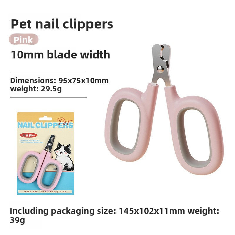 Stainless Steel Pet Nail Clippers with Ergonomic Handle