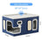 Grey foldable cat cave bed with side entrance, view 9