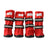 Waterproof high cuff dog boots in black, blue and red