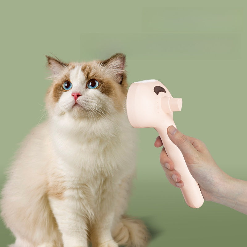 White pet spray grooming brush with misting water tank, photo 3