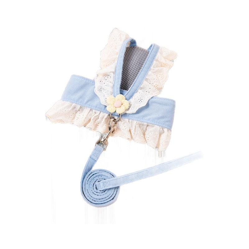 Lightweight chest harness and lead for dogs and cats in 2 colour options