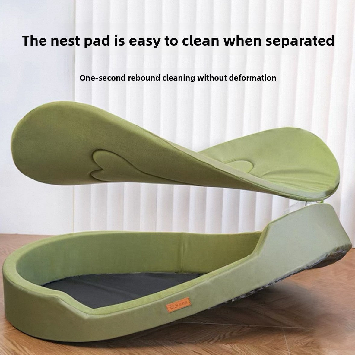 Oxford pet bed with removable fleece cover, photo 4 of 35