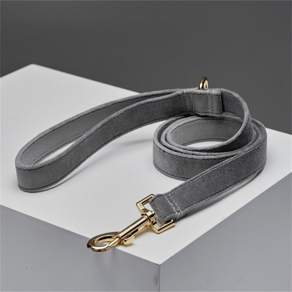 Nylon dog lead with soft plush padded handle, available from Pet Royale UK