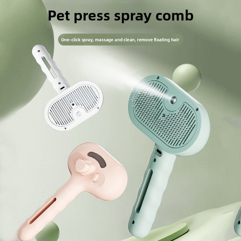 Pet Spray Comb with Watering Can, Soft Pin Mist Brush for Fur Care