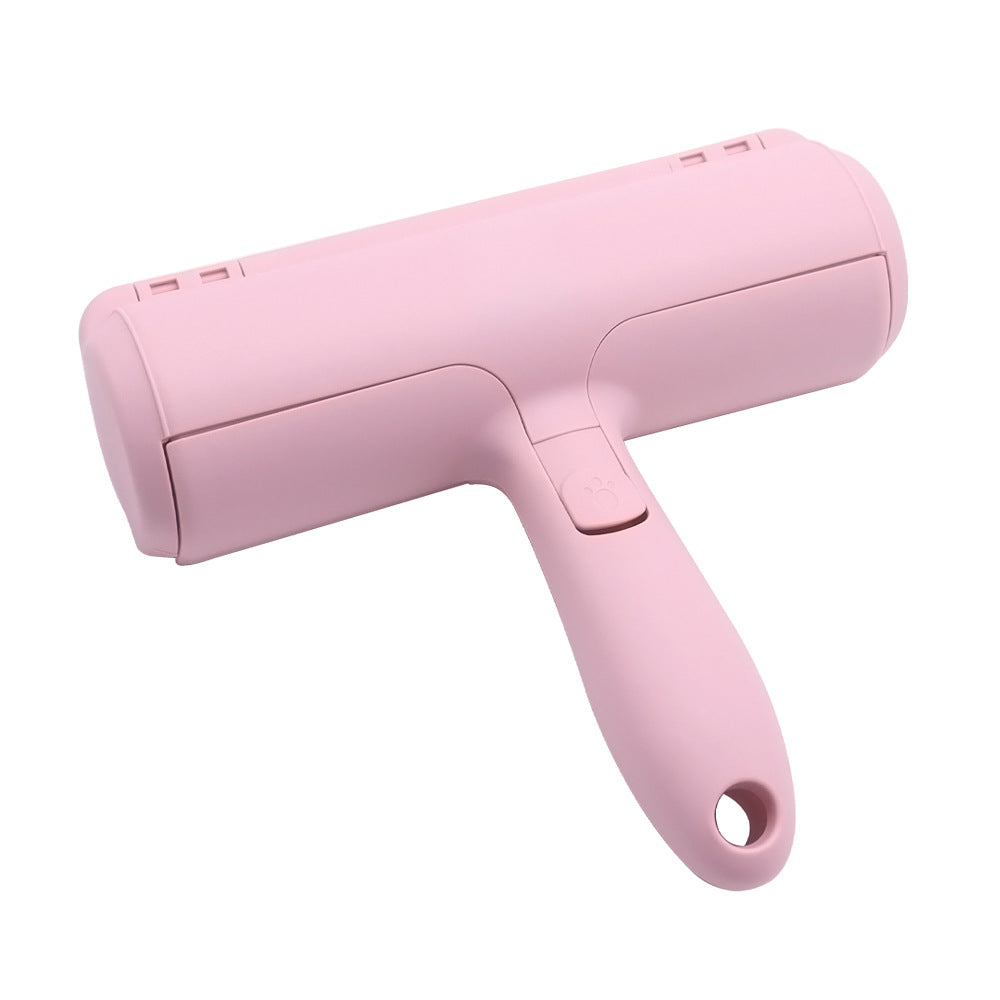 Blue reusable pet hair remover roller brush for sofas and clothes, photo 7