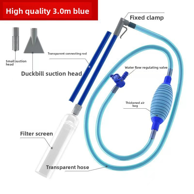 Fish Tank Water Changer Hose, Manual Siphon Cleaning Tool