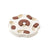 Dog puzzle slow feeder bowl in Five Point, Milky White