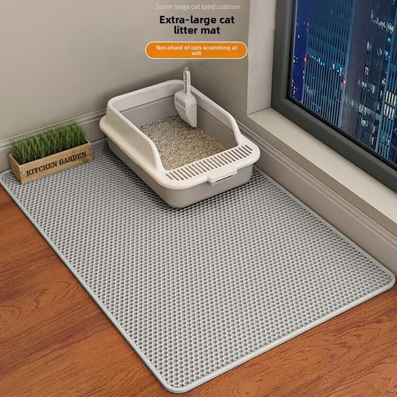 Foldable Double Layer Cat Litter Mat, Anti-Splash EVA