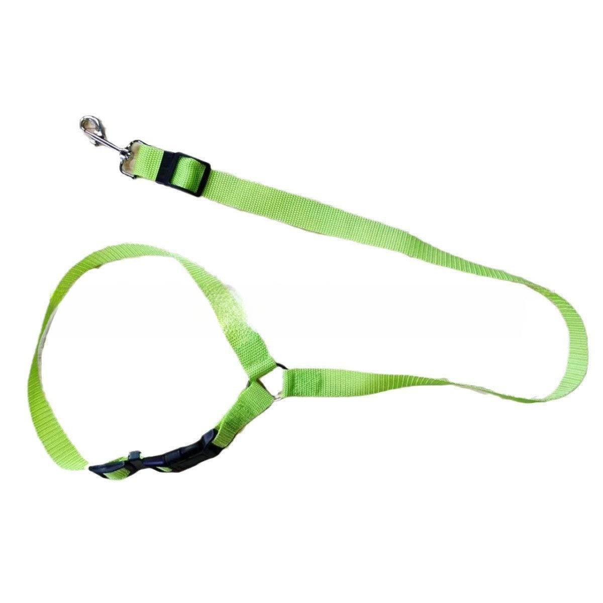 Adjustable headrest car safety lead for dogs in black polyester