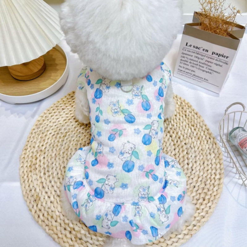 Coral fleece pet dress for dogs and cats, available in 6 colours, image 68