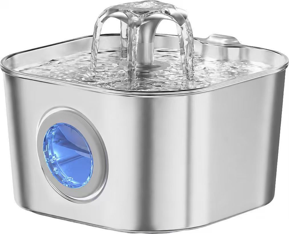 Stainless Steel Pet Water Dispenser with Filtration
