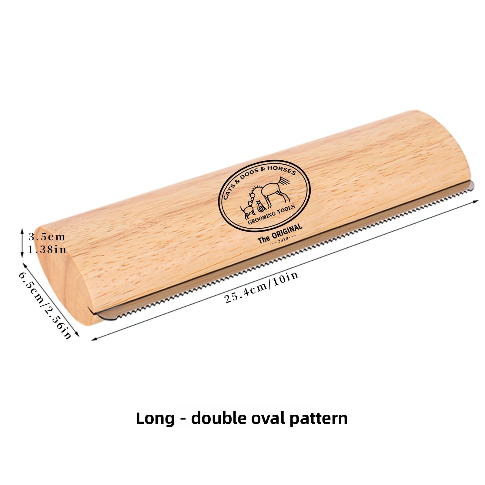 Solid Wood Grooming Brush for Dogs, Cats and Horses