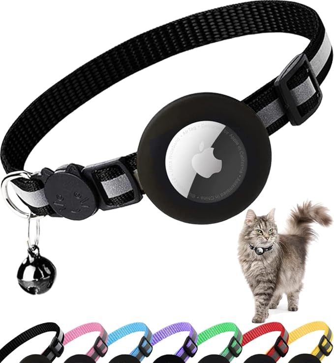 Reflective silicone AirTag holder for pet collars, tag not included, product image 6