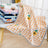 Orange check flannel blanket for dogs and cats