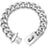 Stainless steel chain dog collar in 3 colour options