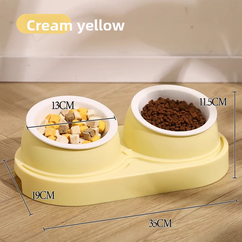 Slant Mouth Anti-knock Water Bowl Cat Food Bowl Pet Supplies