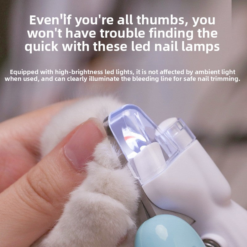 LED Pet Nail Clipper and Grinder with Light