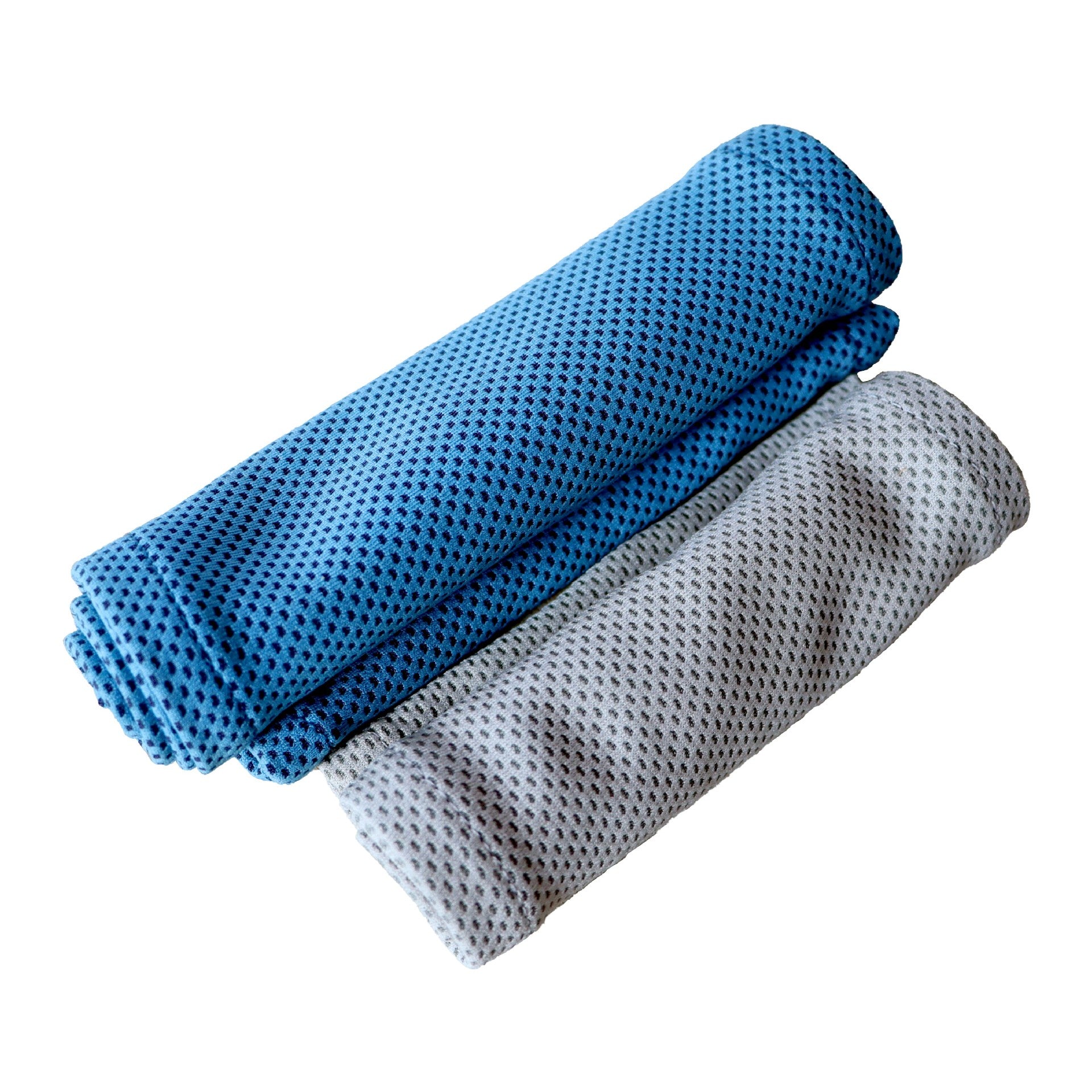 Adjustable cooling scarf for dogs in Grey, in a home setting