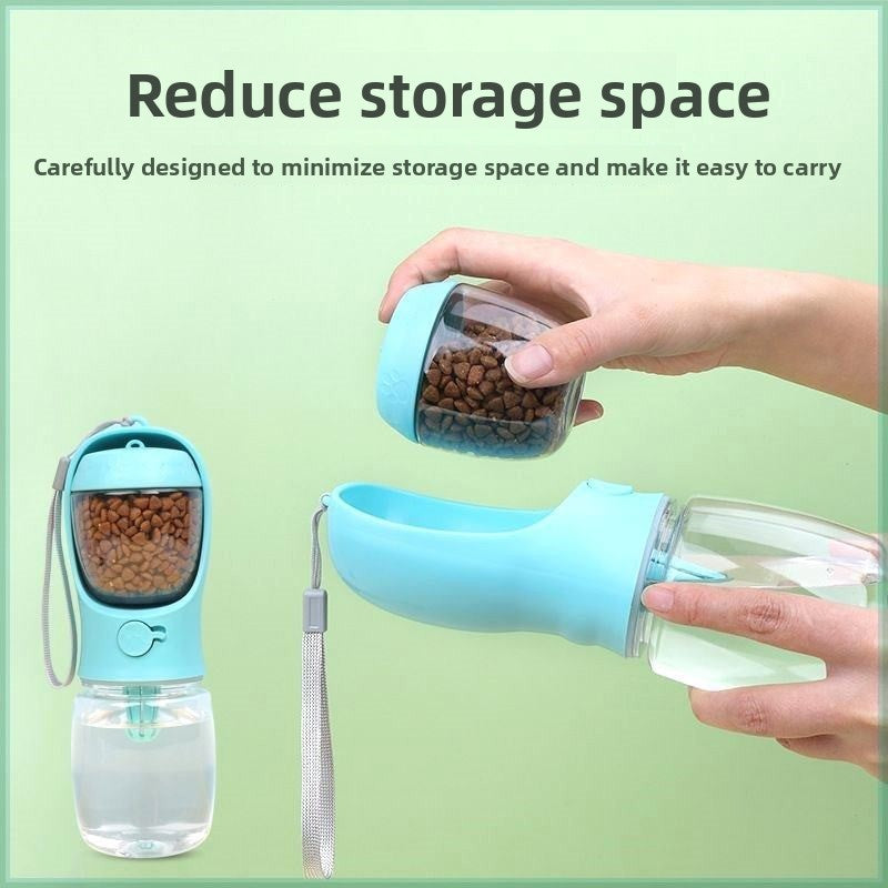 Dual-Use Portable Pet Travel Cup for Water and Food in Small or Large Sizes