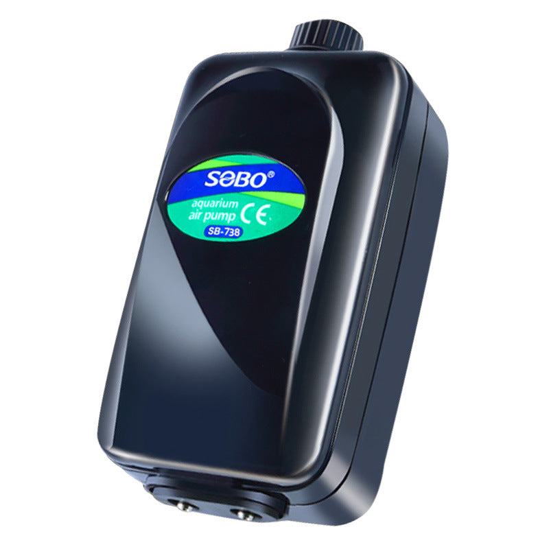 Adjustable quiet aquarium air pump with air stone kit, view 5