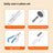Pet Grooming and Bathing Kit with Silicone Glove and Nail Clipper