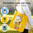 Yellow bee print pet carrier shoulder bag with mesh windows, view 1