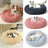 Plush round padded dog and cat bed, detail photo 4