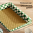 Double-sided cooling pet mat with hemp cover in chessboard green