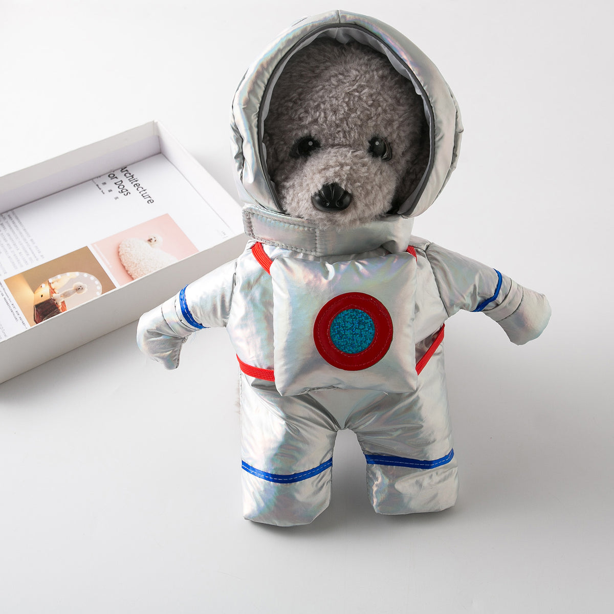 Astronaut space suit costume for dogs and cats, in Silver Space Suit, image 2