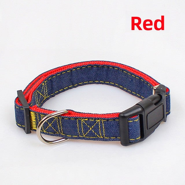 Matching harness, collar and lead set in blue for small pets