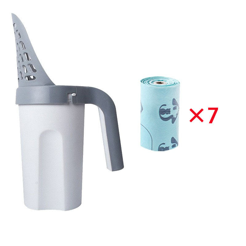 Detachable Cat Litter Shovel with Optional Waste Bag Rolls