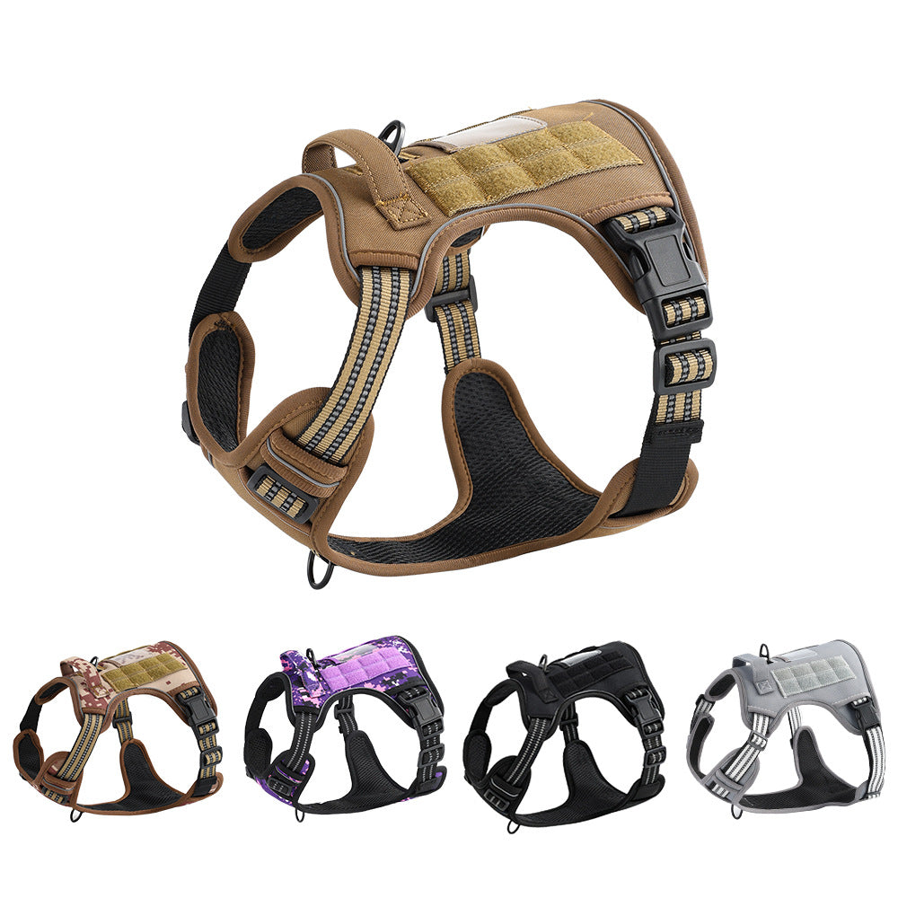 Nylon tactical dog harness with lead, available from Pet Royale UK