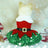 Christmas polar fleece pet dress for small dogs and cats, showing size and shape