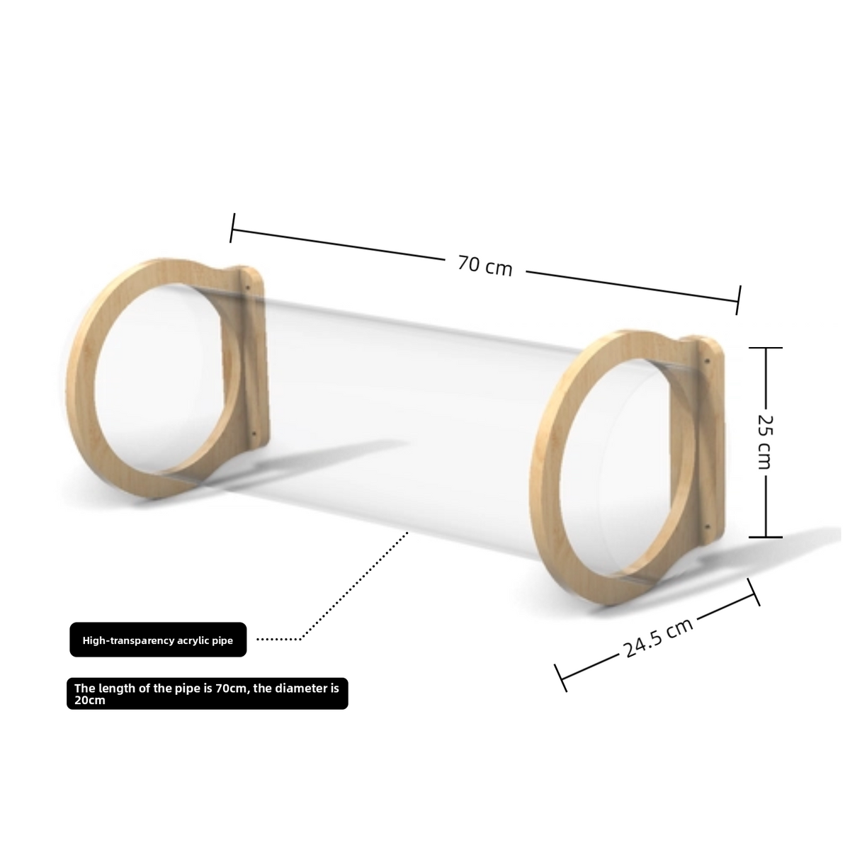 Wall-mounted solid wood cat climbing space capsule module, photo 12